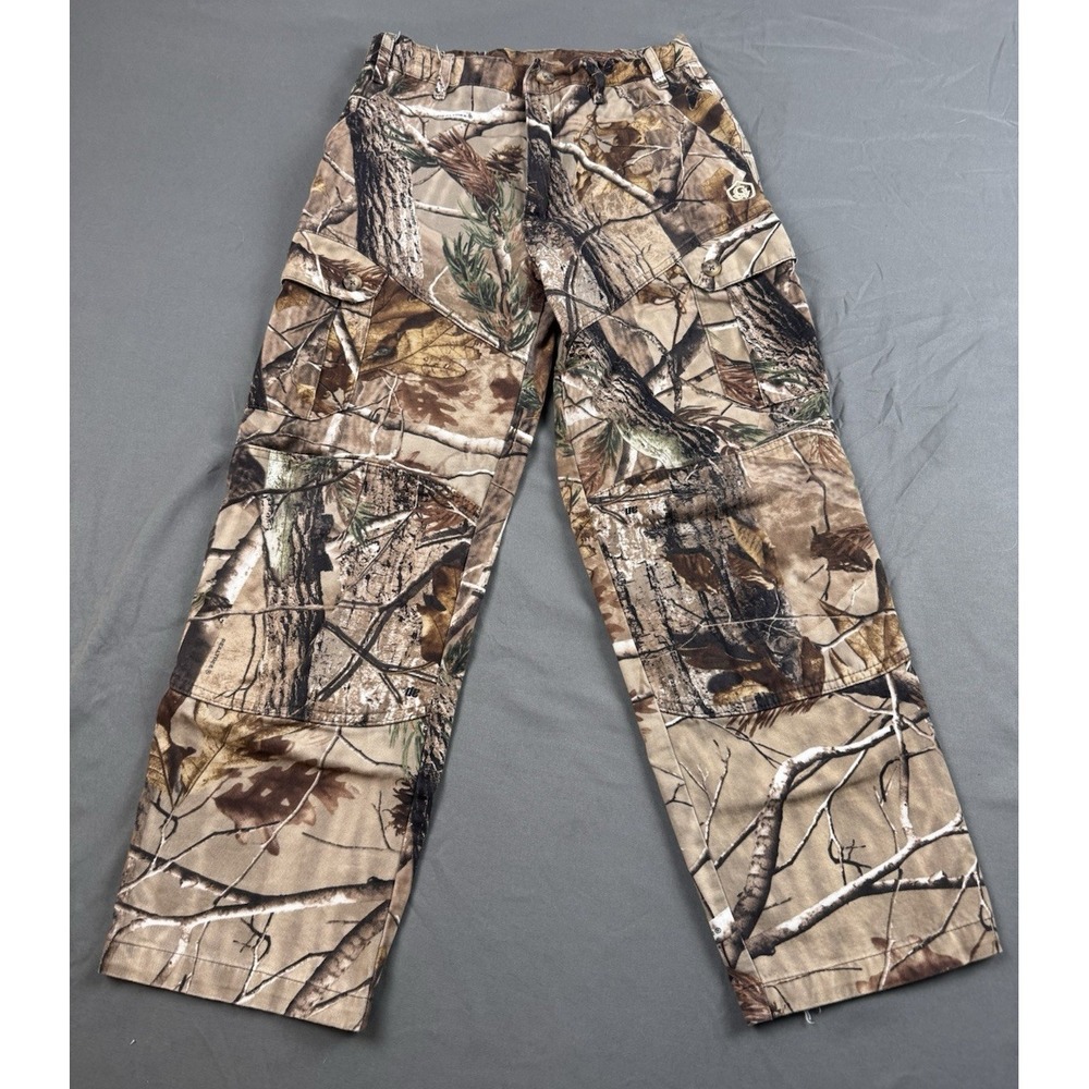 Game Winner Camo Pants Youth 12 Cargo Adj Waist Real Tree Hunting‎ Outdoors
